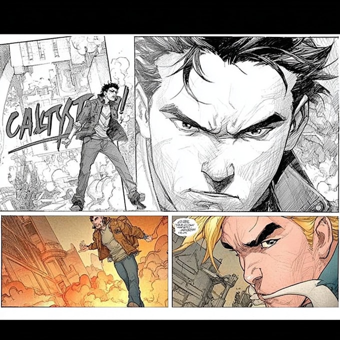 draw comic book cover, retro comic book cover