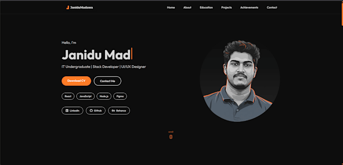build a modern responsive portfolio website