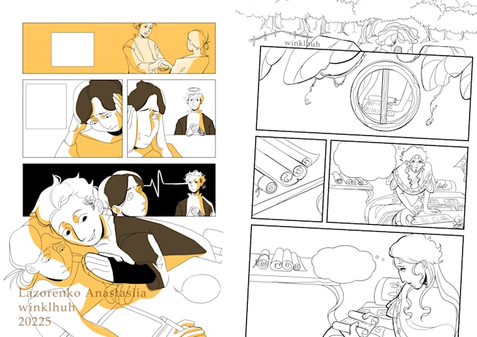 draw comic book graphic novel page illustration