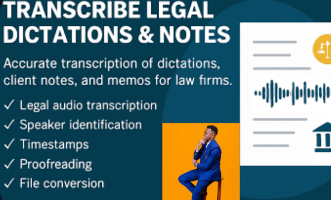 transcribe legal dictations and notes