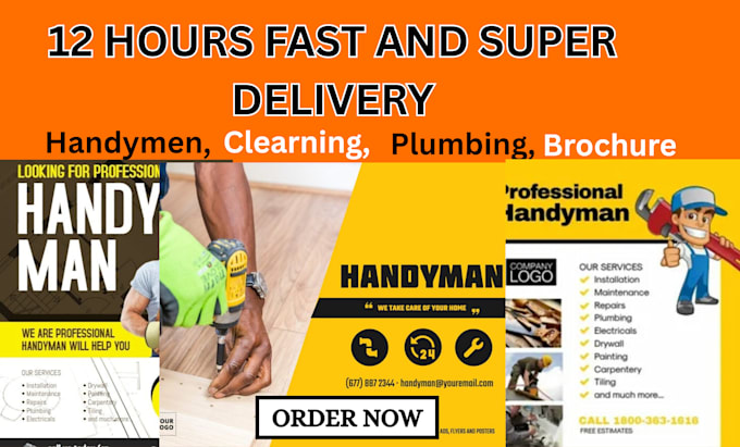 design a professional flyer for construction, carpentry roofing and cleaning