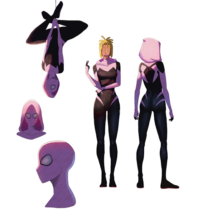 draw custom character design or reference sheet for you