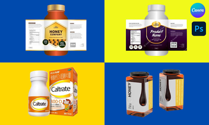 Create fda compliant food product and supplement label packaging design ...