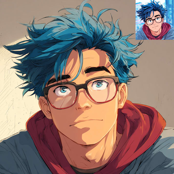 do portrait, bust up, pfp, in cool anime style