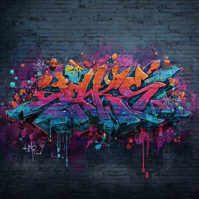 make graffiti logo or graffiti illustration with copyrights