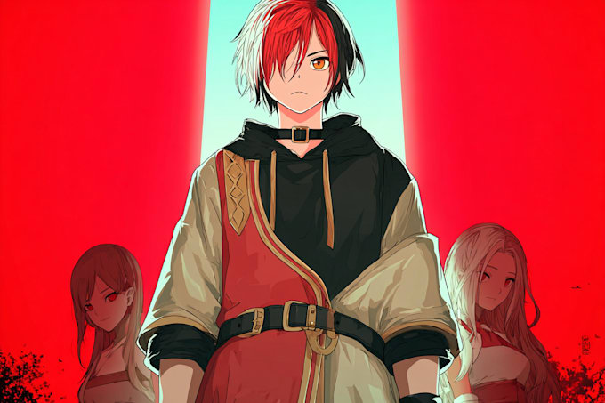 draw you an anime art style characters