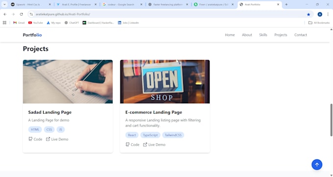 create a responsive website using HTML CSS js react