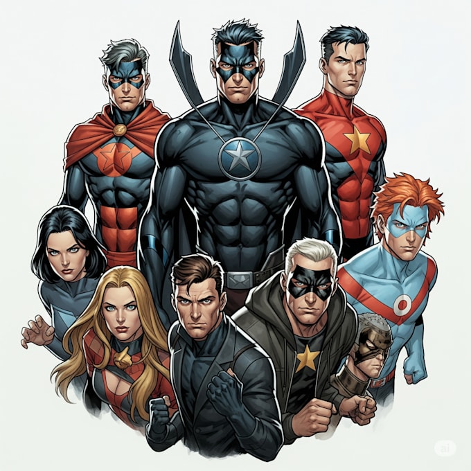 draw your story in superhero comic style