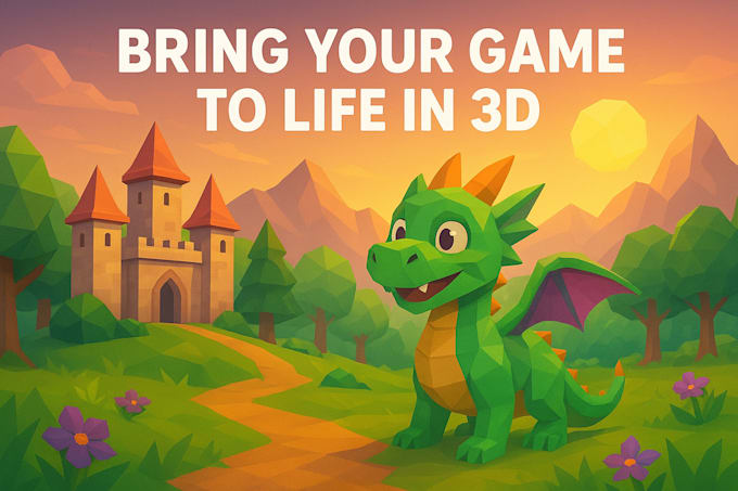 create low poly 3d models for games, web, or animation