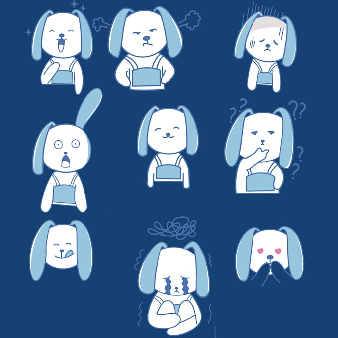 design cute illustrations for stickers, clip arts