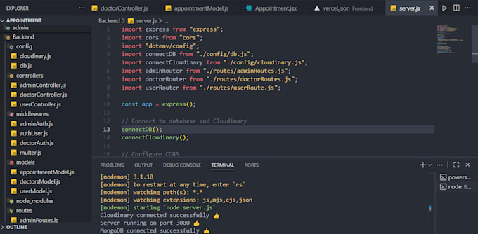 be your node js developer for developing apis and backend