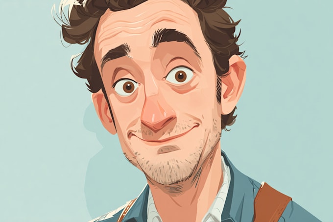 draw amazing vector cartoon portrait