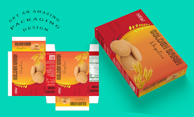 create custom packaging design and box mockup