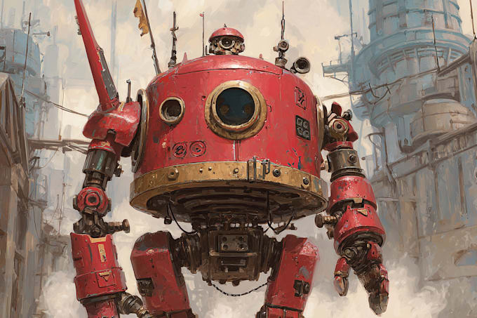 paint warhammer themed illustration