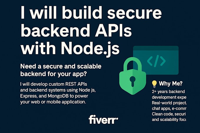 build a secure and scalable node js backend API