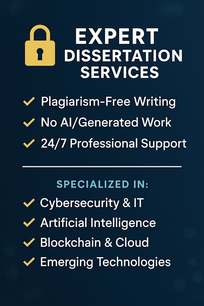 edit, write and format cybersecurity and tech dissertations