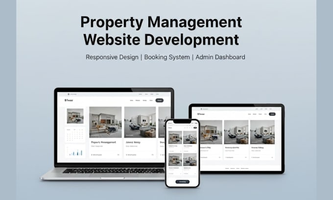 build property management website, real estate portal with admin dashboard