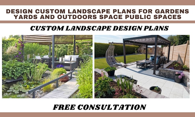 design custom landscape plans for gardens yards and outdoors space public spaces