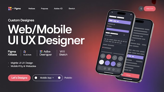 Best mobile and web ui ux designer for your brand by Printwiz999 | Fiverr