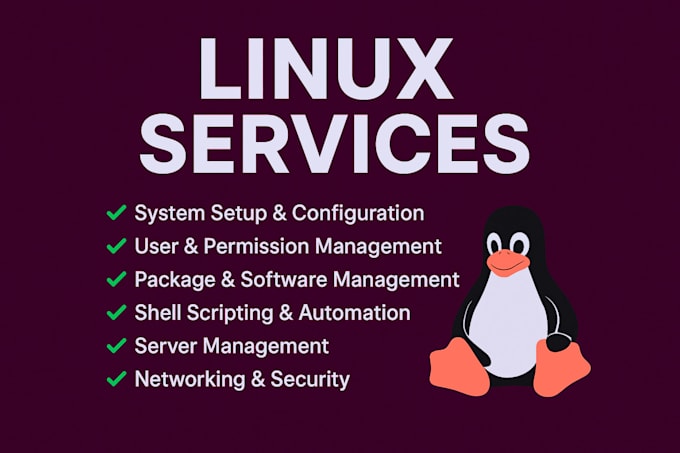 do linux server admin task and system management services
