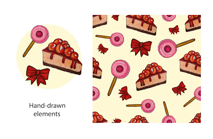 design hand drawn bold and minimal seamless patterns