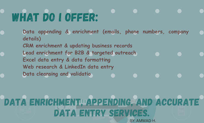 data enrichment, appending, and accurate data entry services