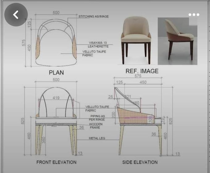 create professional furniture technical drawings with autocad
