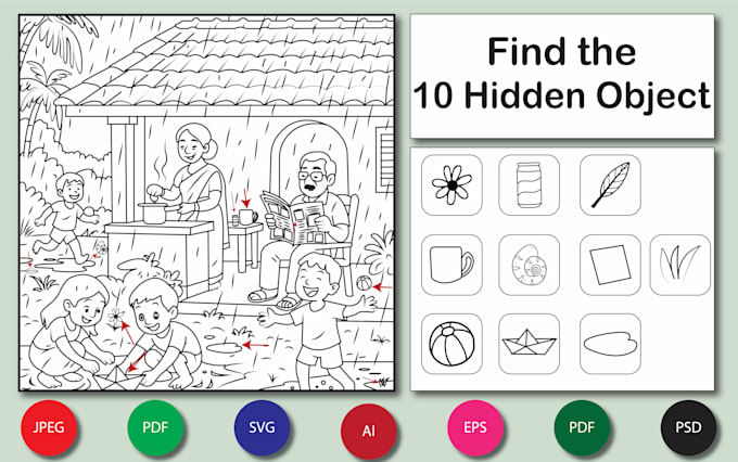 do create hidden object pictures and look for illustrations
