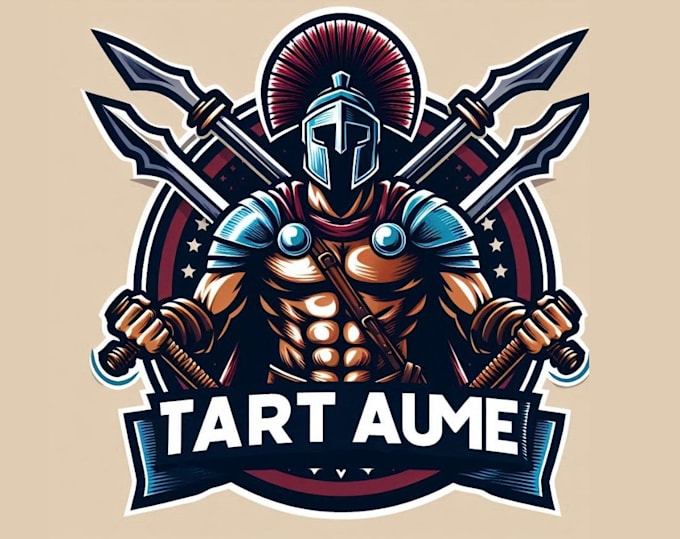 create retro custom knight warrior logo