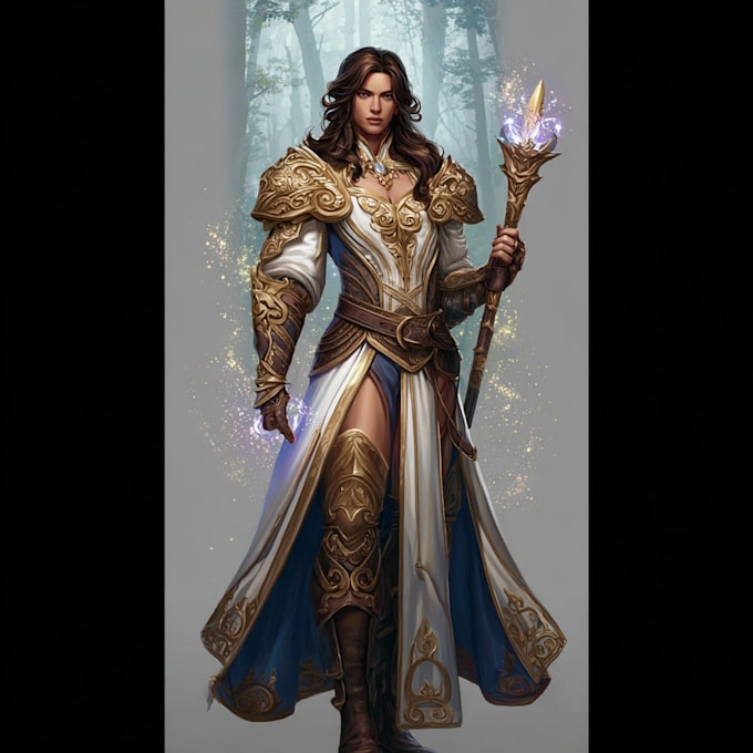 Make a dnd fantasy character concept art for you by Derricstley | Fiverr