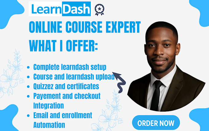 build a professional learndash online course website that sells