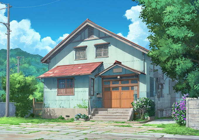 do original character, background, vtuber in anime style