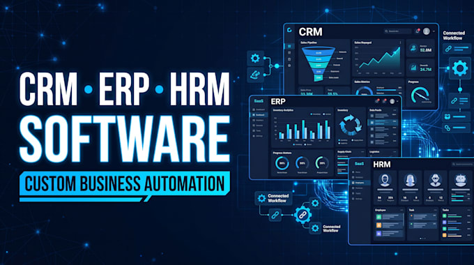 develop CRM software erp software hrm software and business automation systems