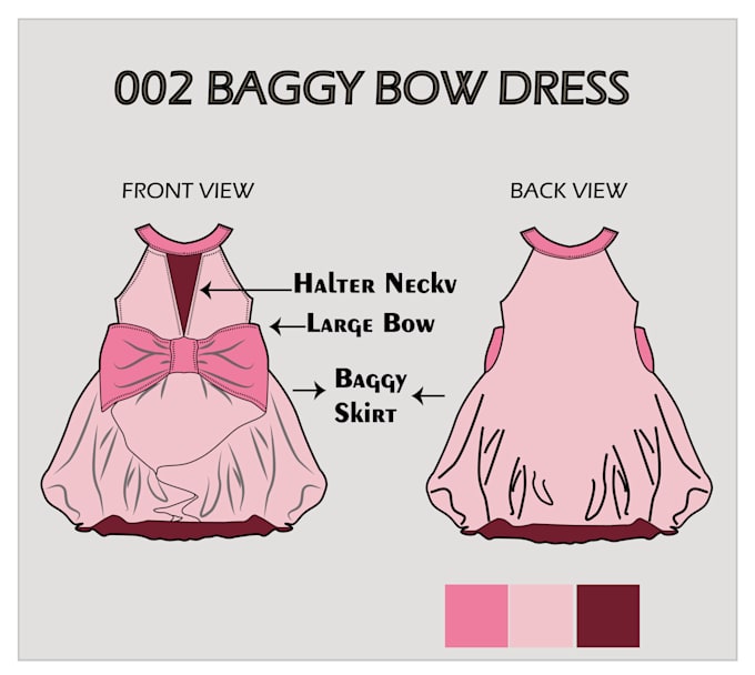 do fashion flat sketch and tech pack