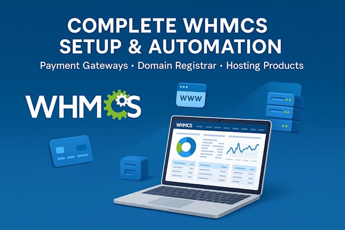 full setup configure whmcs with payment gateway domain registrar and theme