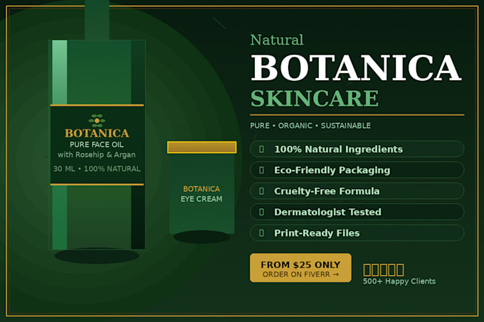 design luxury korean skincare packaging label and 3d mockup