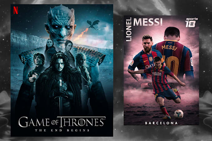 design a dynamic poster with cinematic style