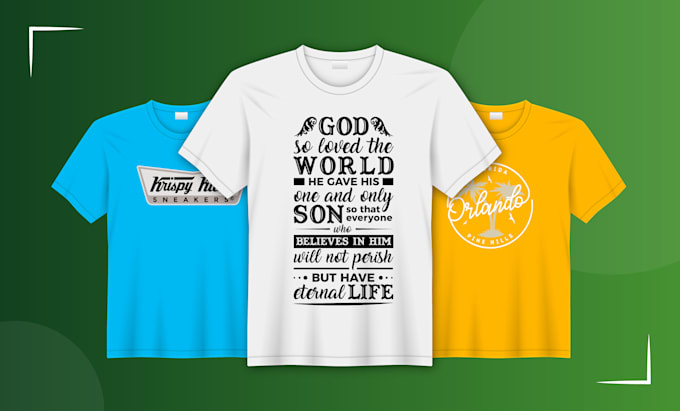 create professional graphic and typographic tshirt designs