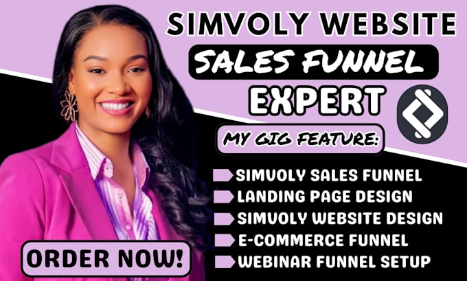 design simvoly website, or simvoly sales funnel