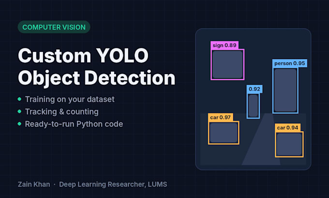 build custom yolo object detection, tracking and counting models