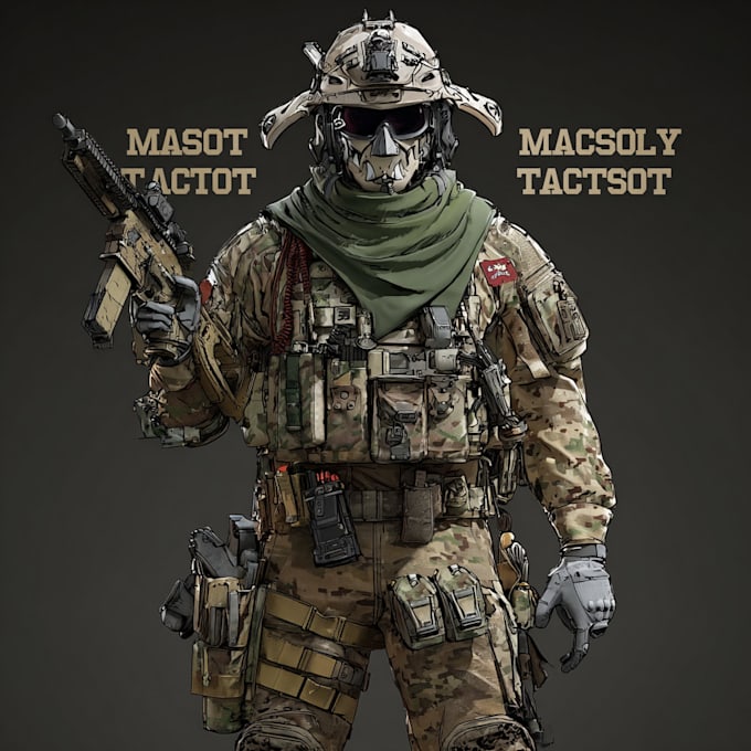 draw 2d game art military character design