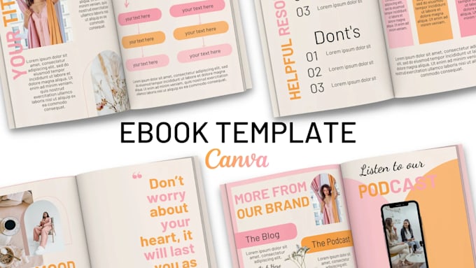 design editable planner, printable workbook, worksheet, and custom journal