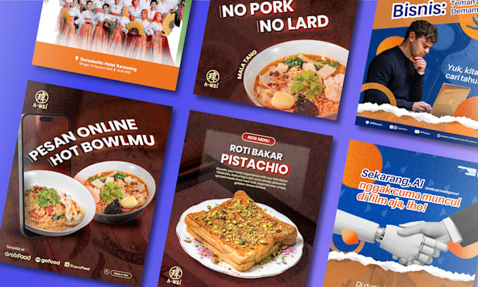 design clean and professional instagram posts and carousels