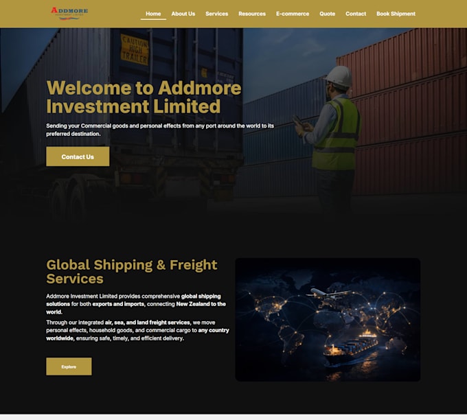 build freight forwarding, transport, logistics website that converts