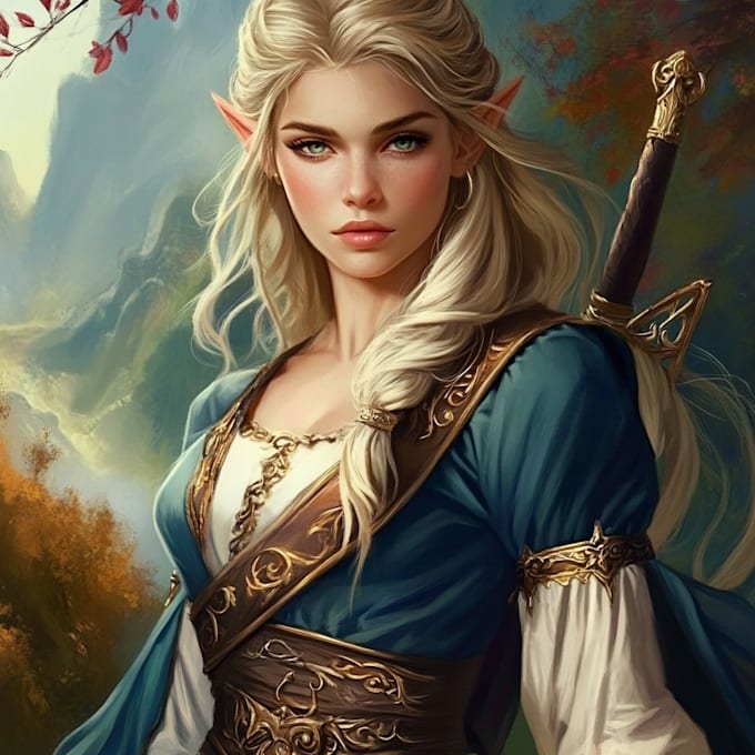 draw your fantasy character, rpg character or portrait