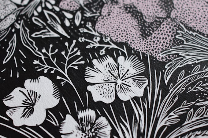 create linocut design for brands