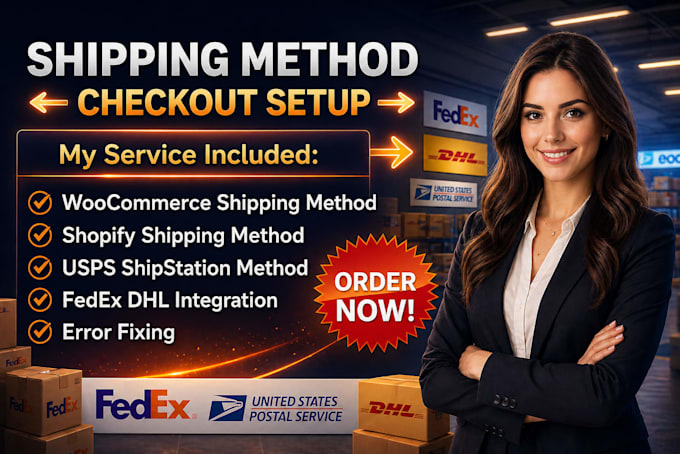 integrate fedex ups dhl shipping method to shopify wix woocommerce fix error