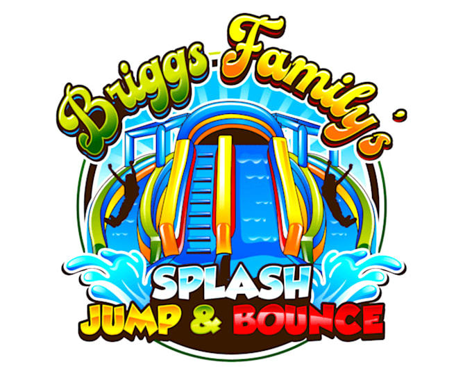 design modern bounce house logo with high quality service