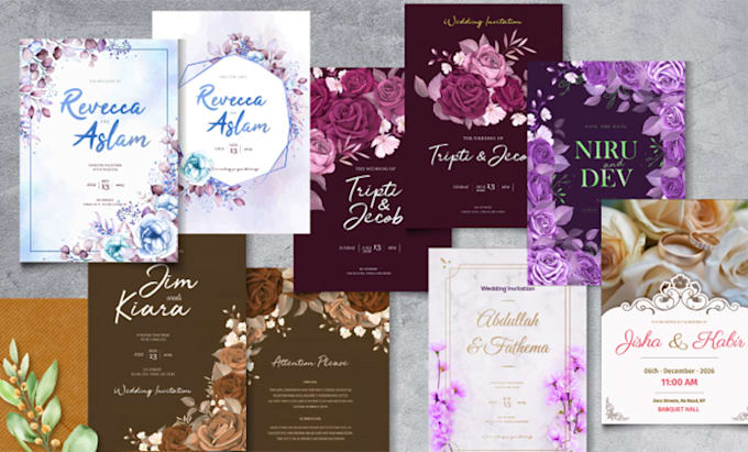 design wedding, birthday or party invitation card