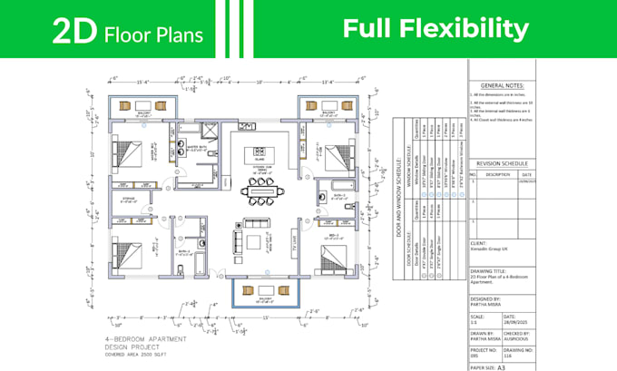 draft 2d floor plan in 6 hours